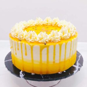 White Chocolate & Passion-fruit Cake